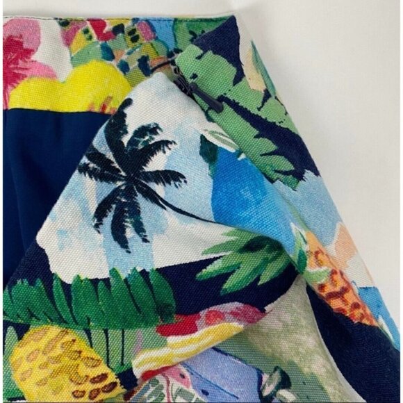Talbots Sz 4 Flamingo Tropical Scene Hawaiian Print s Pencil Skirt Womens - Picture 9 of 14